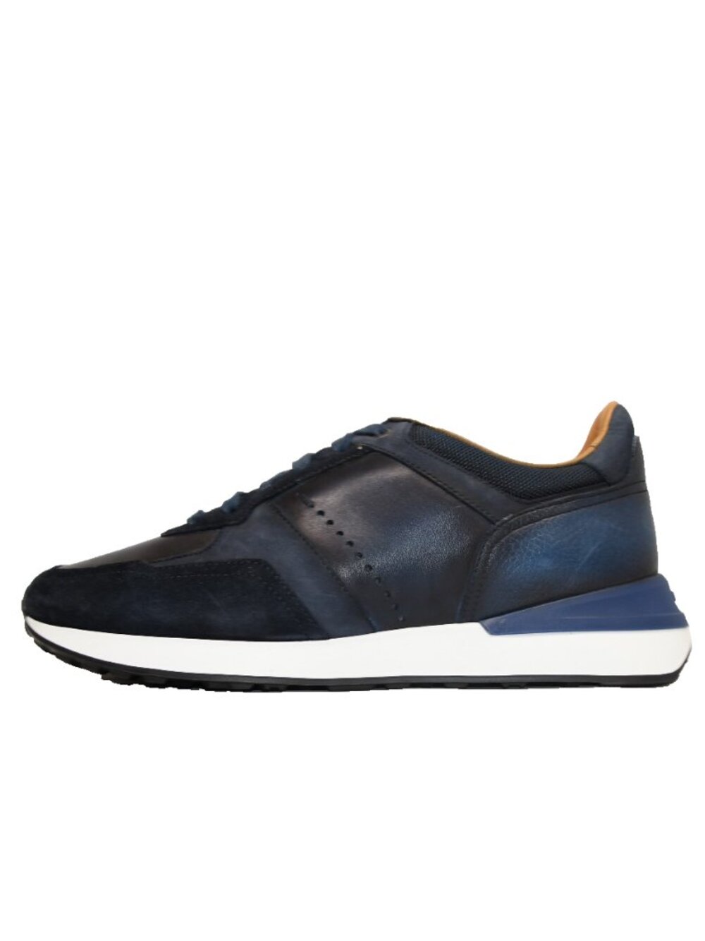 New! Magnanni Men's Azul Leather Sneaker Blue Size 7 US 39 EU M DD565 24748